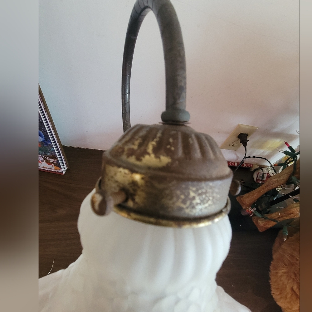 Antique Art deco tulip lily brass table lamp - Picture 4 of 16